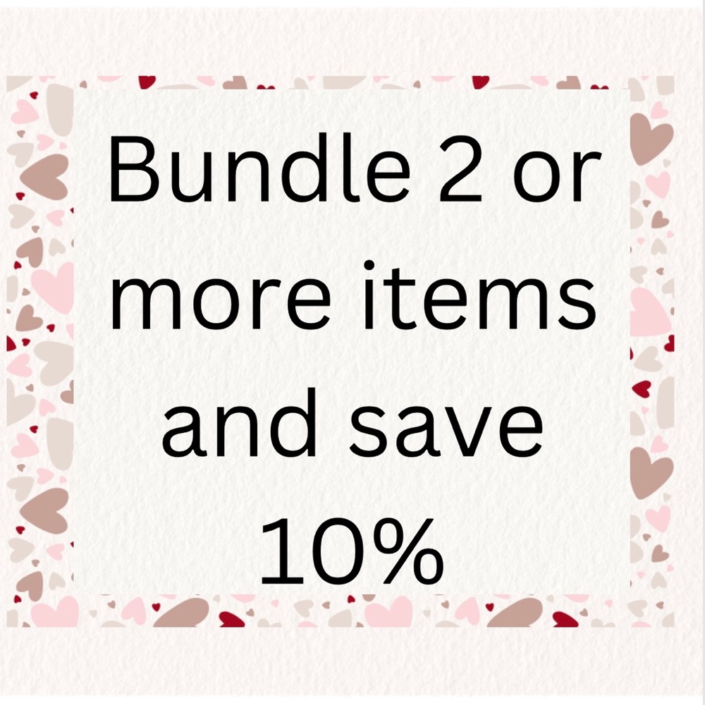 Bundle for 10% off and one shipping cost up to 5 lbs